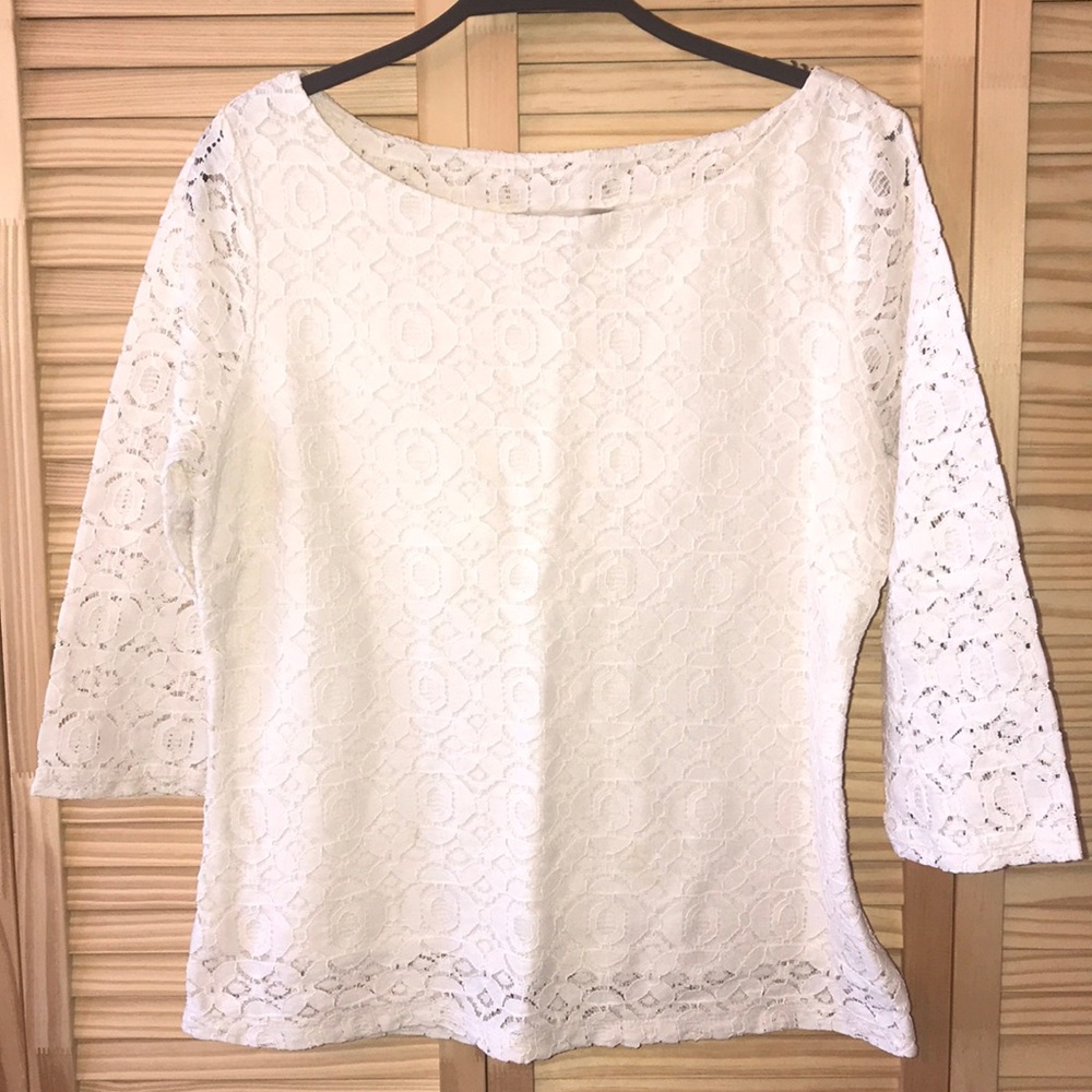 Pretty lace top Off-white